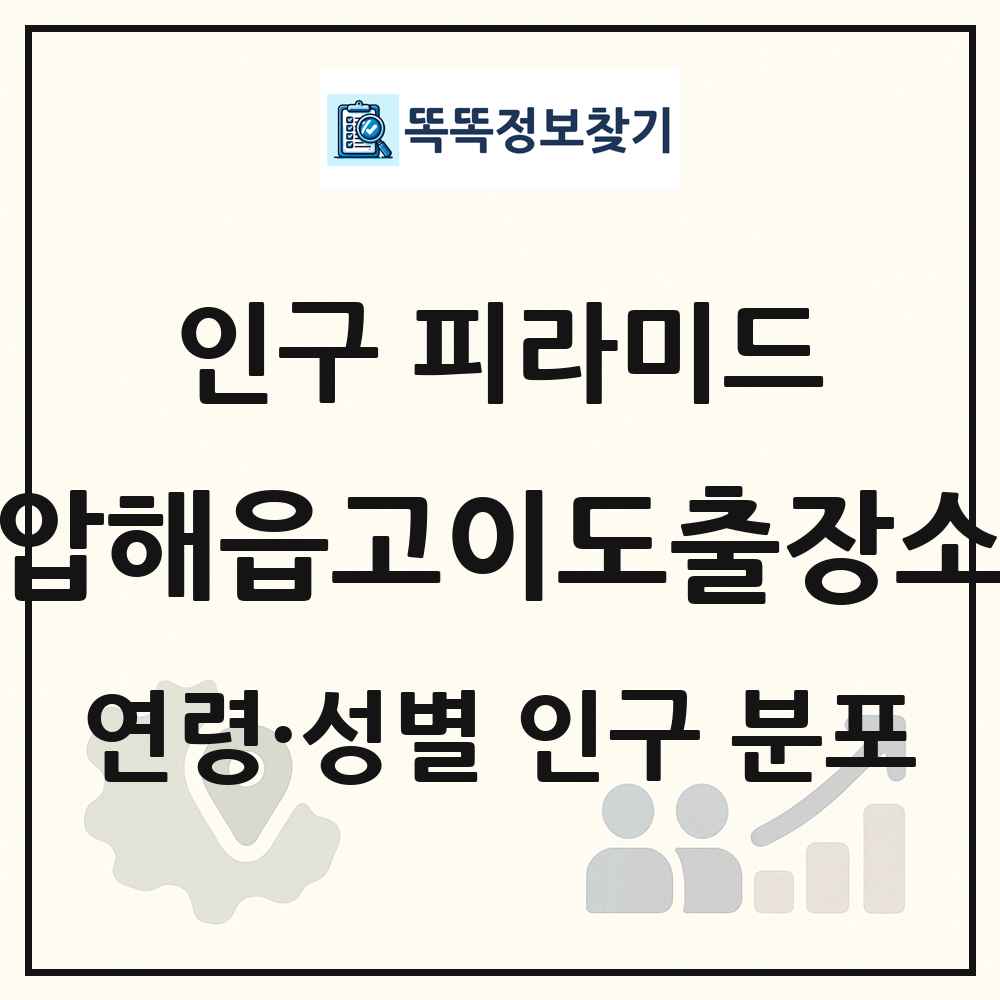 압해읍고이도출장소 인구 피라미드 링크 그림